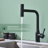 Смеситель Splenka для кухни с мультифункциональным и выдвижным изливом S206.49.06 черный