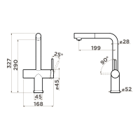Смеситель для кухни Omoikiri Karatsu-S-LG латунь/светлое золото