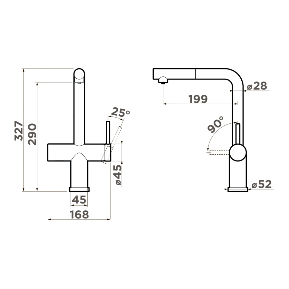 Смеситель для кухни Omoikiri Karatsu-S-LG латунь/светлое золото