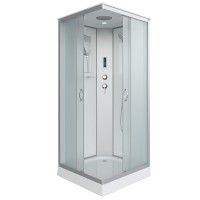 Душевая кабина Niagara Classic NG-1101-14P (90х90х215) низкий поддон(13см),стекло матовое,3 места с полкой