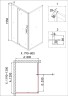 Душевое ограждение Niagara Nova NG-43-12AG-A80G (120х80х195) прямоугольник,золото,двери распашные,стекло прозрачное,2 места
