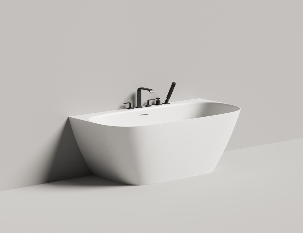 Ванна пристенная SOFIA WALL 160x80 покраска по RAL полностью S-Stone Матовое