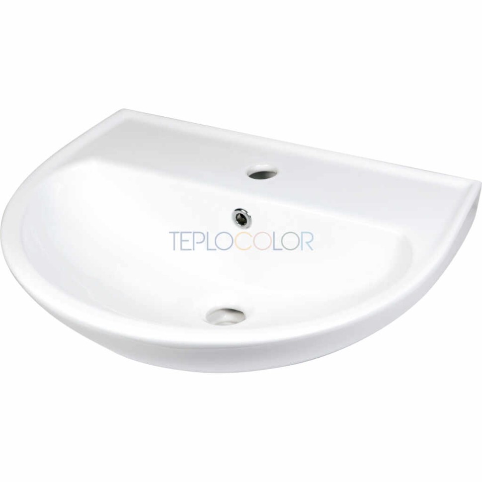 Керамическая раковина, настенная, с бортиком для смесителя