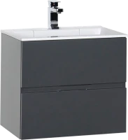 Тумба с раковиной Aquanet Алвита 60 серый антрацит