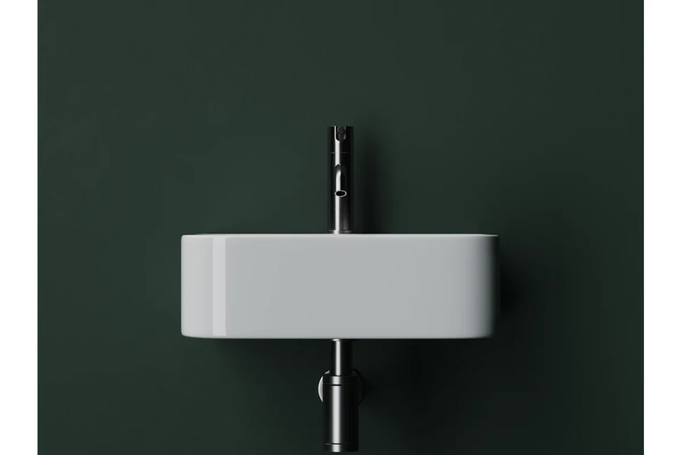 Умывальник AURA с 1 отверстием для смесителя, без перелива 430x390x135мм