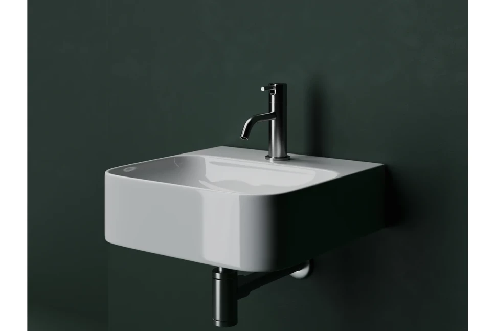 Умывальник AURA с 1 отверстием для смесителя, без перелива 430x390x135мм