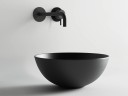 Умывальник чаша накладная круглая (цвет Черный Матовый) Element 358x358x155мм