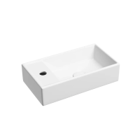 Умывальник подвесной прямоугольный (чаша справа, отверстие под смеситель слева) цвет белый матовый Element 407x217x100