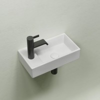 Умывальник подвесной прямоугольный (чаша справа, отверстие под смеситель слева) цвет белый матовый Element 407x217x100