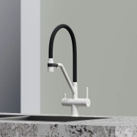 Смеситель для кухни SANCOS Dora с возможностью подключения фильтра для воды, цвет белый гранит, арт. SC4003GR