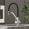 Смеситель для кухни SANCOS Dora с возможностью подключения фильтра для воды, цвет белый гранит, арт. SC4003GR
