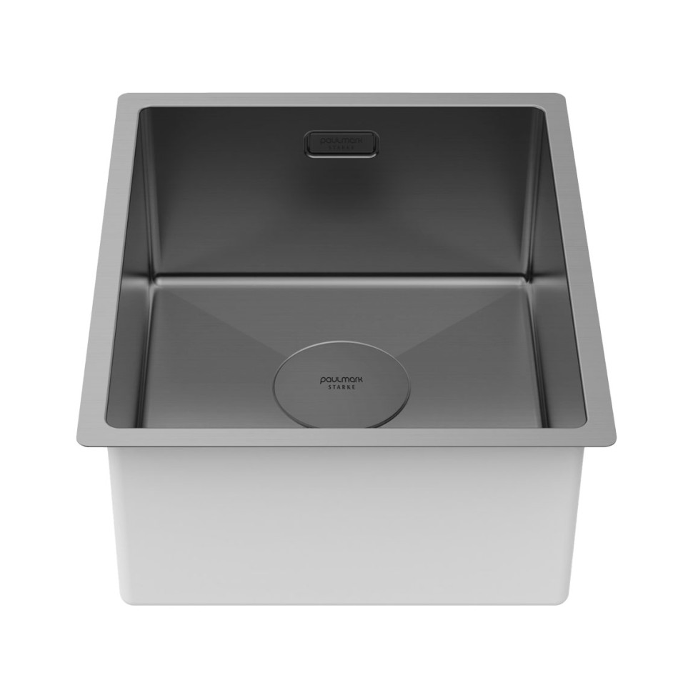 Мойка нерж. сталь NEXT 38 UNI, PM213844-GM, вороненая сталь,380х440мм, Paulmark 1,2мм