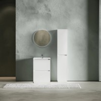 Тумба под раковину SANCOS Libra Floor напольная, 590х450х840, c двумя ящиками оснащенными доводчиками, белый глянец , арт. LB60FW