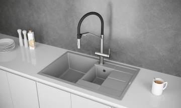 Смеситель для кухни ZENDER, брашированная сталь, Ze213155-BS, Paulmark