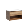 Тумба подвесная SANCOS Marmi 1.0 790х445х520 c одним ящиком оснащенным доводчиками скрытого монтажа и открытой нишей, дуб чарльстон, арт.MR1.080ECH