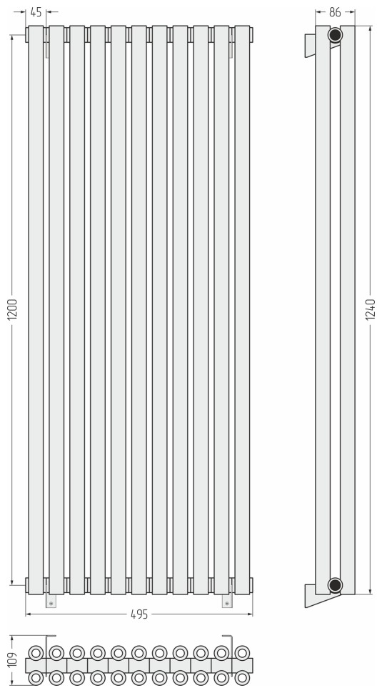 Эстет-00 1200х495 11 секций