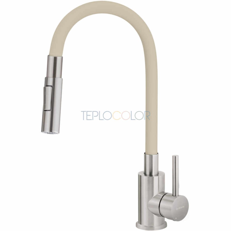 Смеситель для кухни, с гибким изливом - 2 вида струй