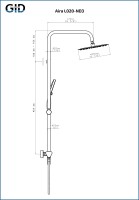 Душевая система наружного монтажа Aira L020-CH-ND3