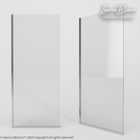 Шторка для ванны IBERICA BLANCA Mod.403 неподвижная прозрачное стекло/хром 60х140см (IB403.SC.140.60)