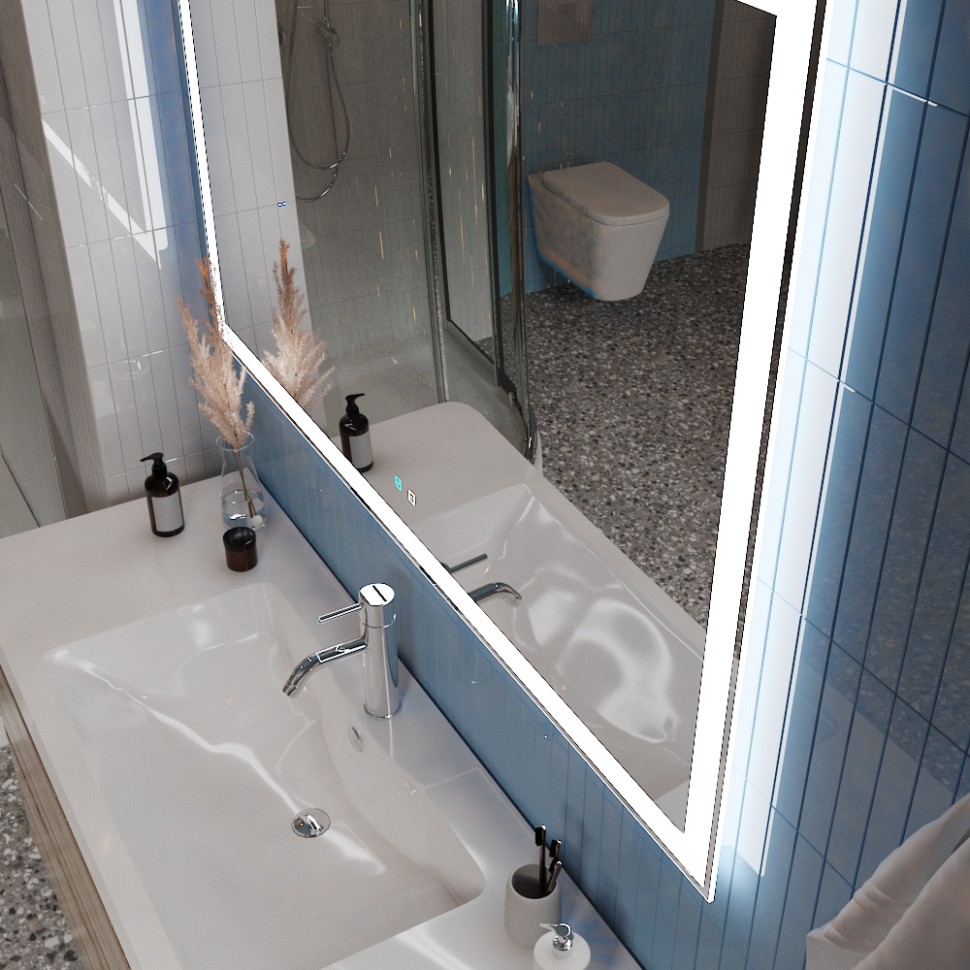 Зеркало голосовым управлением и подогревом BelBagno SPC-GRT-1200-800-LED-TCH-SND