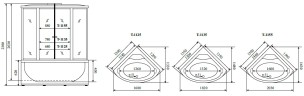 Timo Standart T-1135 душевая кабина 135*135*230