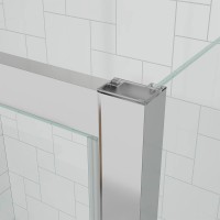 Боковая панель Veconi Ottimo SP CH, 700х1900 хром, стекло прозрачное