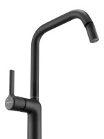 Смеситель для кухни, черный матовый. Аэратор с изменяемым углом наклона. OSGARD HAVET 56173
