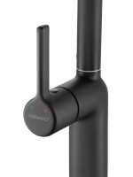 Смеситель для кухни, черный матовый. Аэратор с изменяемым углом наклона. OSGARD HAVET 56173