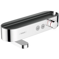 Смеситель Hansgrohe ShowerTable для ванны, настенный, термостатический, с полочкой, цвет: хром 24340000