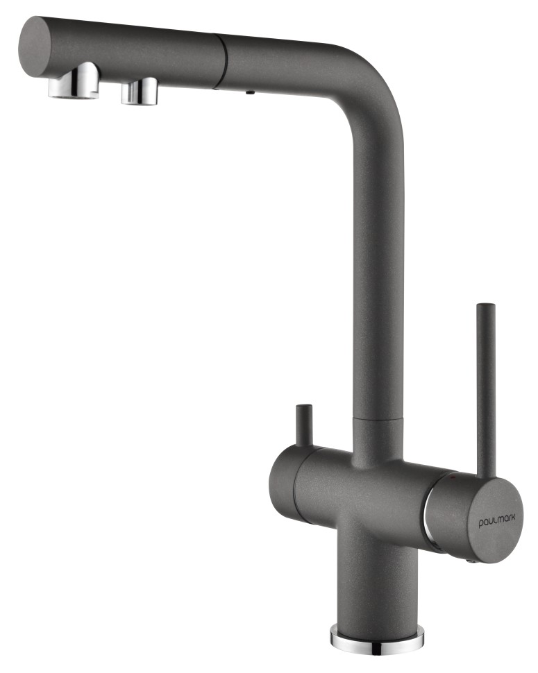 Смеситель для кухни SERPENTINE, серый металлик, Se213222-GRM, Paulmark