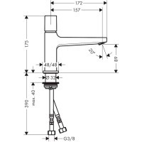 Смеситель для раковины Hansgrohe Metropol Select 100 32570000 хром