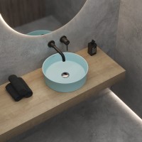 Раковина BERGES Ego SL накладная, ? 38 см, матовый голубой