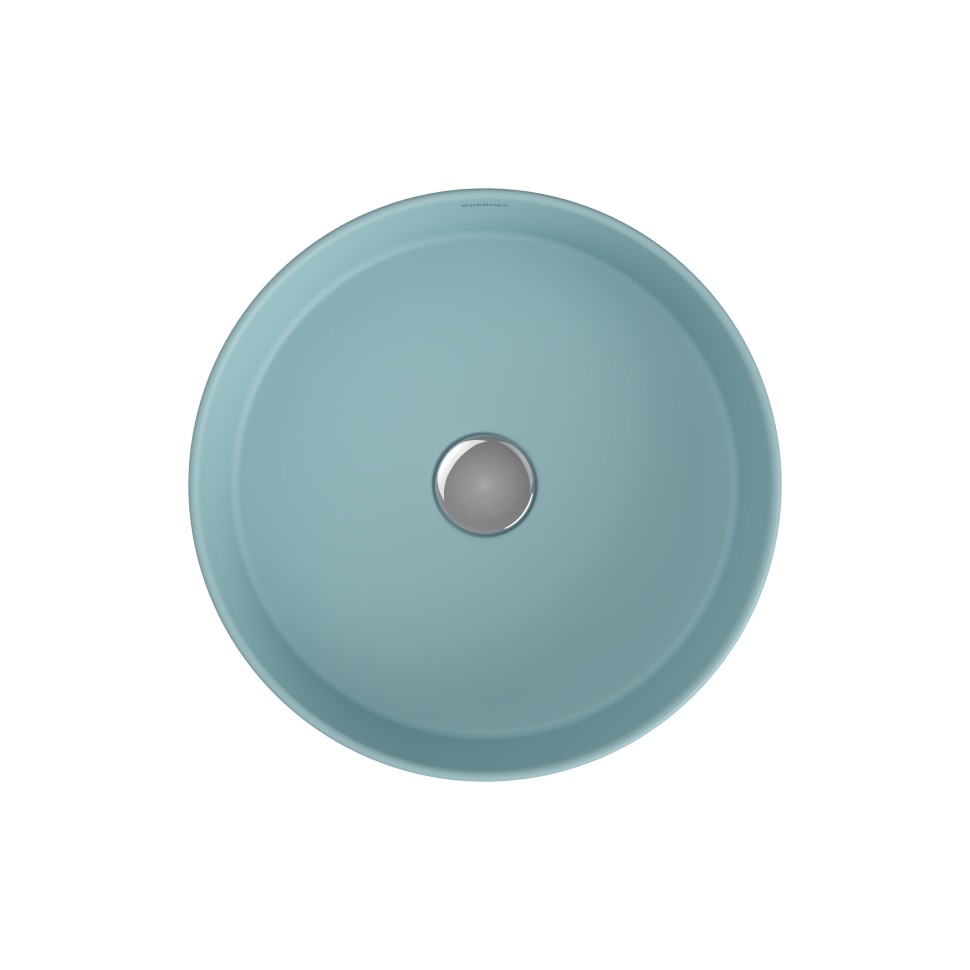 Раковина BERGES Ego SL накладная, ? 38 см, матовый голубой