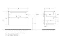 База под раковину подвесная BelBagno ETNA-H60-900-2C-SO-BL-P Bianco Lucido