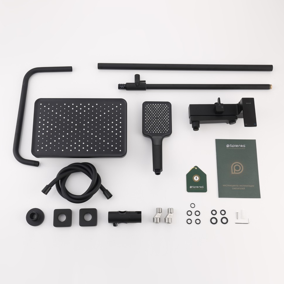 Душевая система Splenka для ванны и душа S01.24.06 Черный