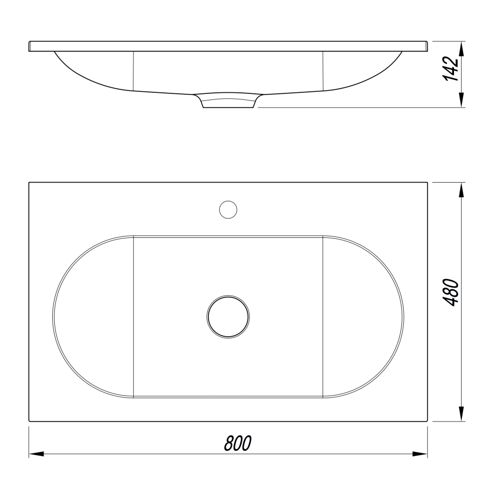 Раковина VCB-4H800G из кварца, цвет серый шёлк