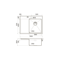 Кухонная мойка Omoikiri Akisame 65-R-LG нерж. сталь/светлое золото