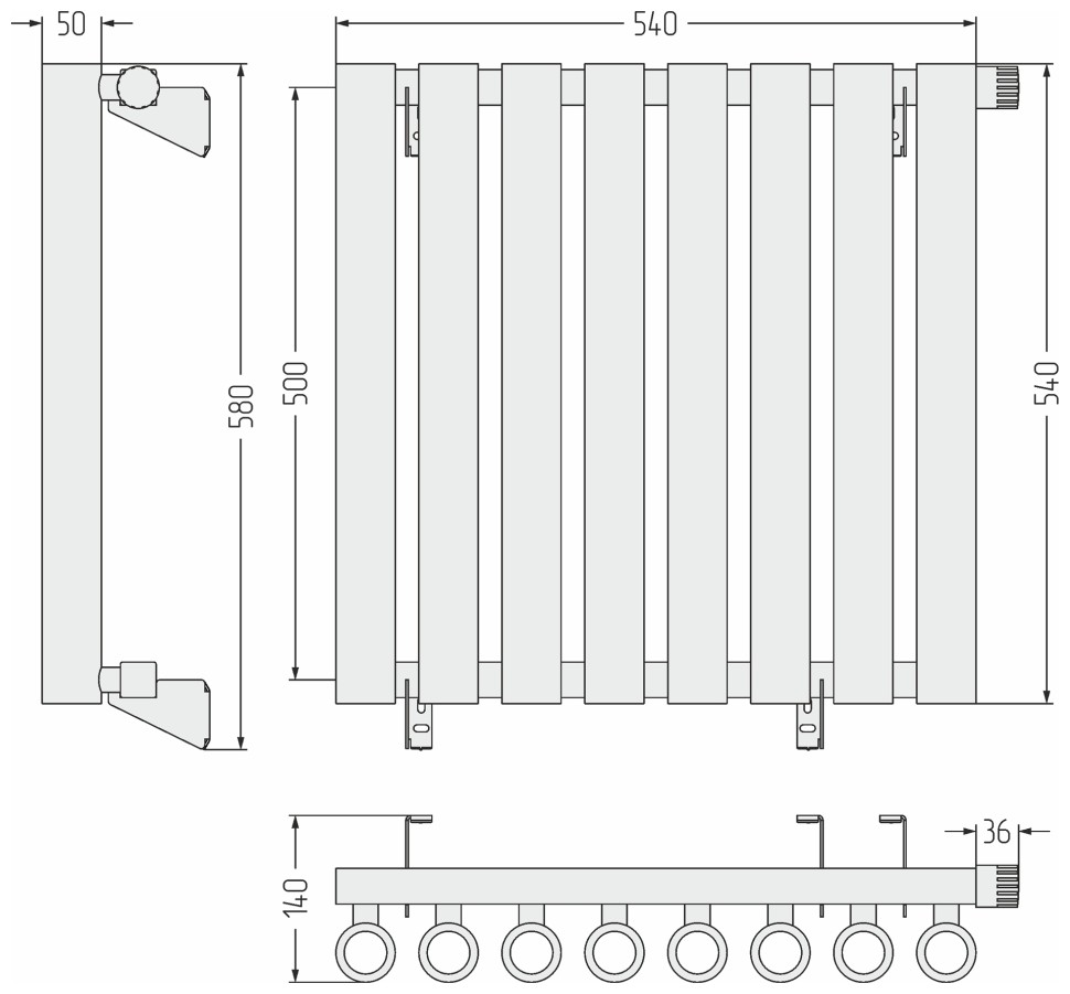Кумир-0 EU50 правый 500х540 8 секций