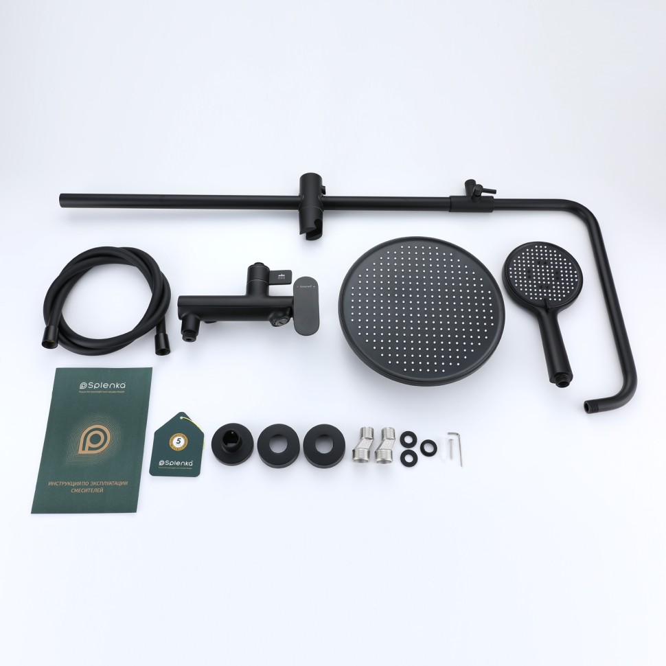 Душевая система Splenka для ванны и душа S41.24.06 Черный