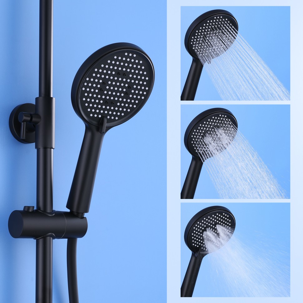 Душевая система Splenka для ванны и душа S41.24.06 Черный
