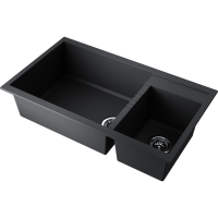 Кухонная мойка Omoikiri Tedori 86-2-LB-BL Tetogranit/черный