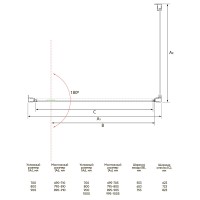 Душевой угол Veconi Rovigo RV-033B, 800х900х1950 черный, стекло прозрачное