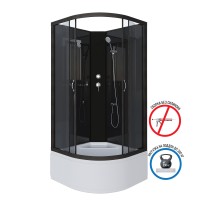 Душевая кабина Niagara Classic NG-6508-14BK (90х90х200) высокий поддон(40см),черный,стекло тонированное,4 места
