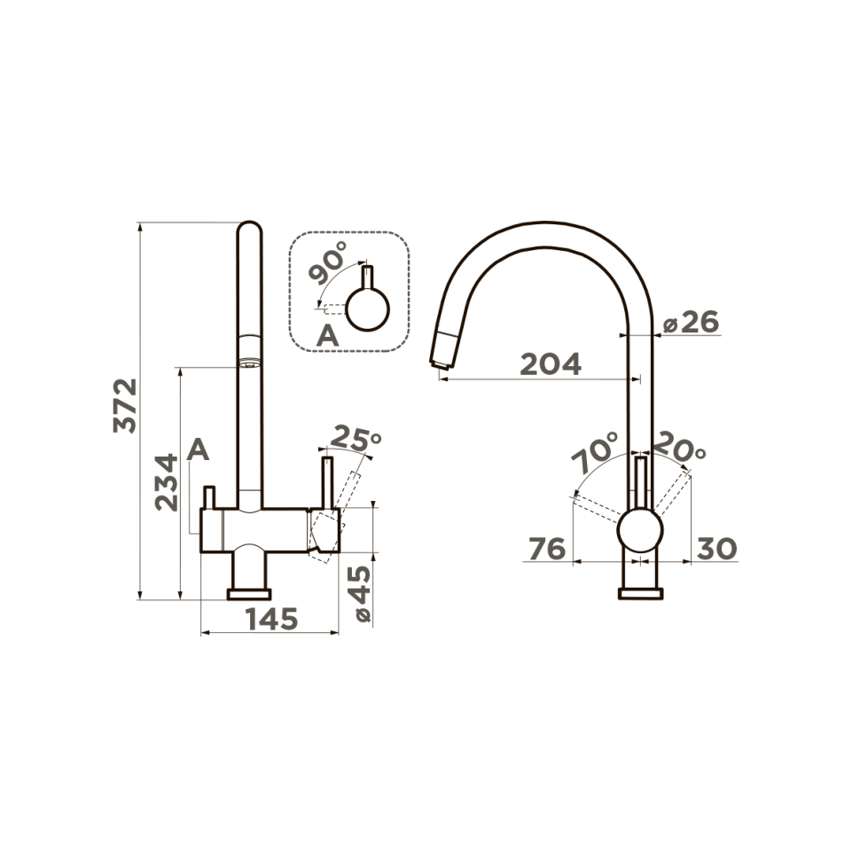 Смеситель для кухни Omoikiri Yamada-P-WH латунь/белый