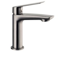 Смеситель для раковины Demm SLEEK, однорычажный, с донным клапаном, шлифованный никель