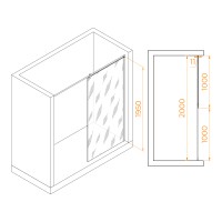 Душевая перегородка RGW WA-033 (Прозрачное, 1000)