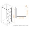 Душевая перегородка RGW WA-019B (С рисунком (шелкография), 800)
