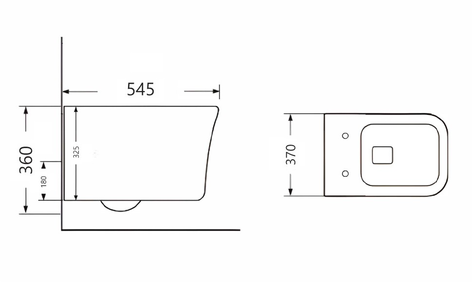 Унитаз подвесной MILLEAU TIZAY 208 белый глянец, безободковый, с микролифтом
