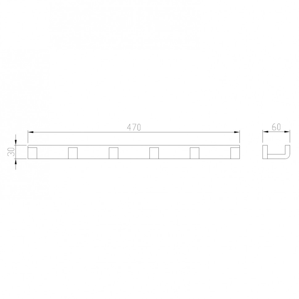 Вешалка на 6 крючков ABBER Westen AA1752 хром