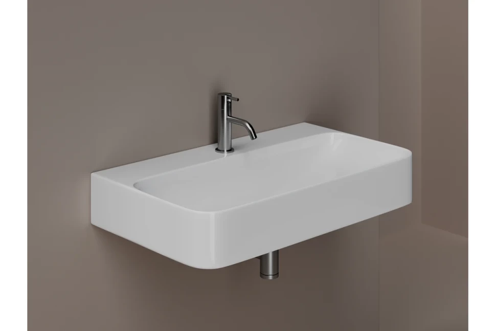 Умывальник AURA с 1 отверстием для смесителя, без перелива 800x470x135мм